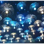 Fiber Optic Jellyfish Light - RGB Color-Changing Pendant Light for Wedding/Bar/Garden Decor - Image 2