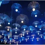 Fiber Optic Jellyfish Light - RGB Color-Changing Pendant Light for Wedding/Bar/Garden Decor - Image 4
