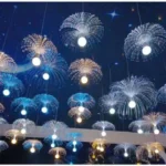 Fiber Optic Jellyfish Light - RGB Color-Changing Pendant Light for Wedding/Bar/Garden Decor - Image 5